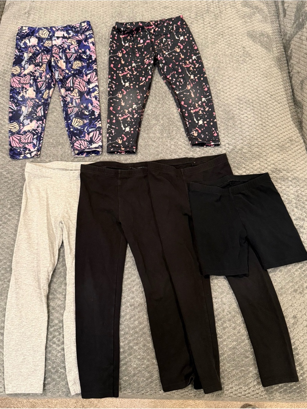 4T Girls' Assorted Active Leggings and Bike Shorts - Lot of 6